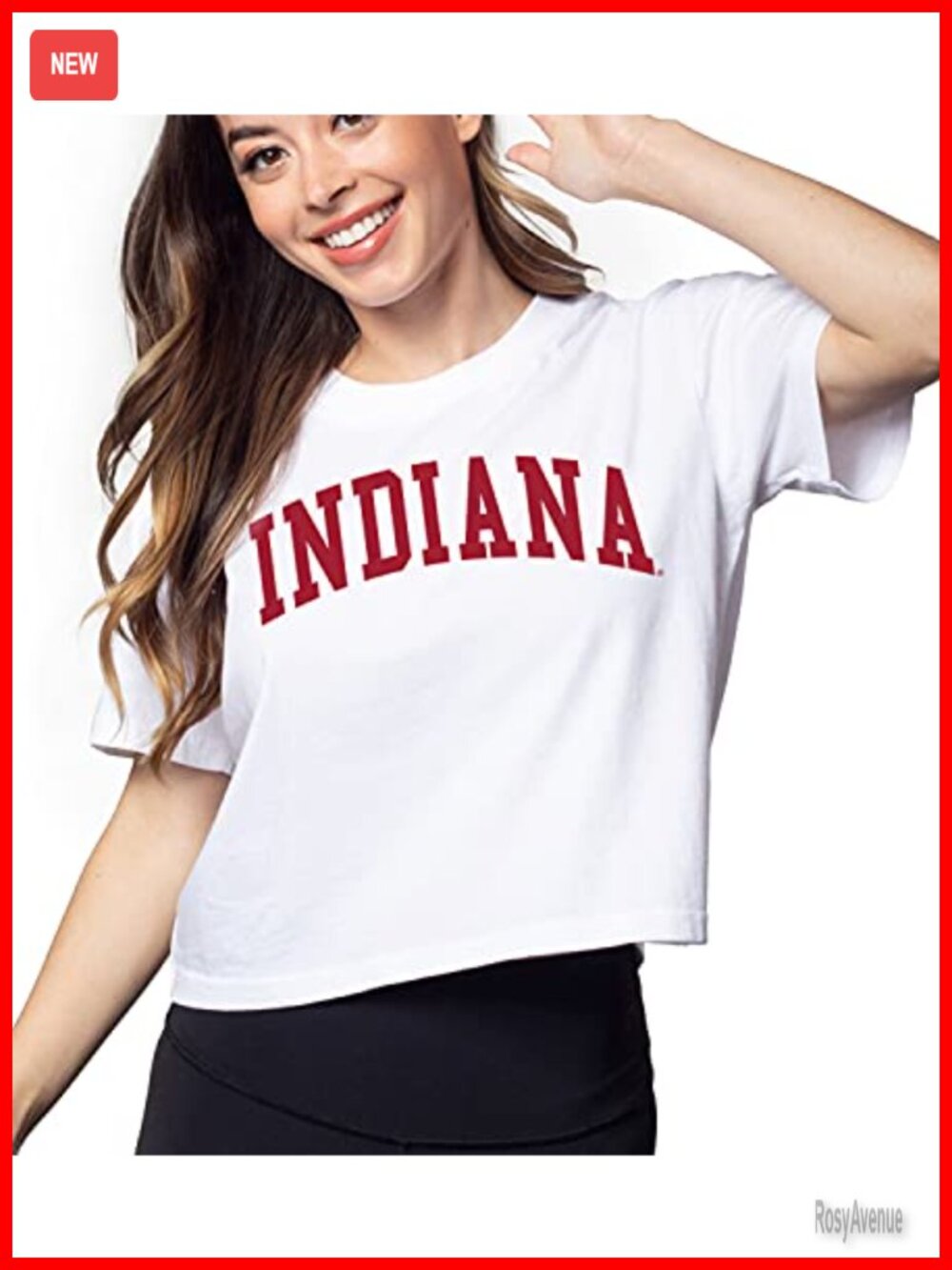 NCAA Short Sleeve Crop Top Soft Mineral Wash Cotton Tee